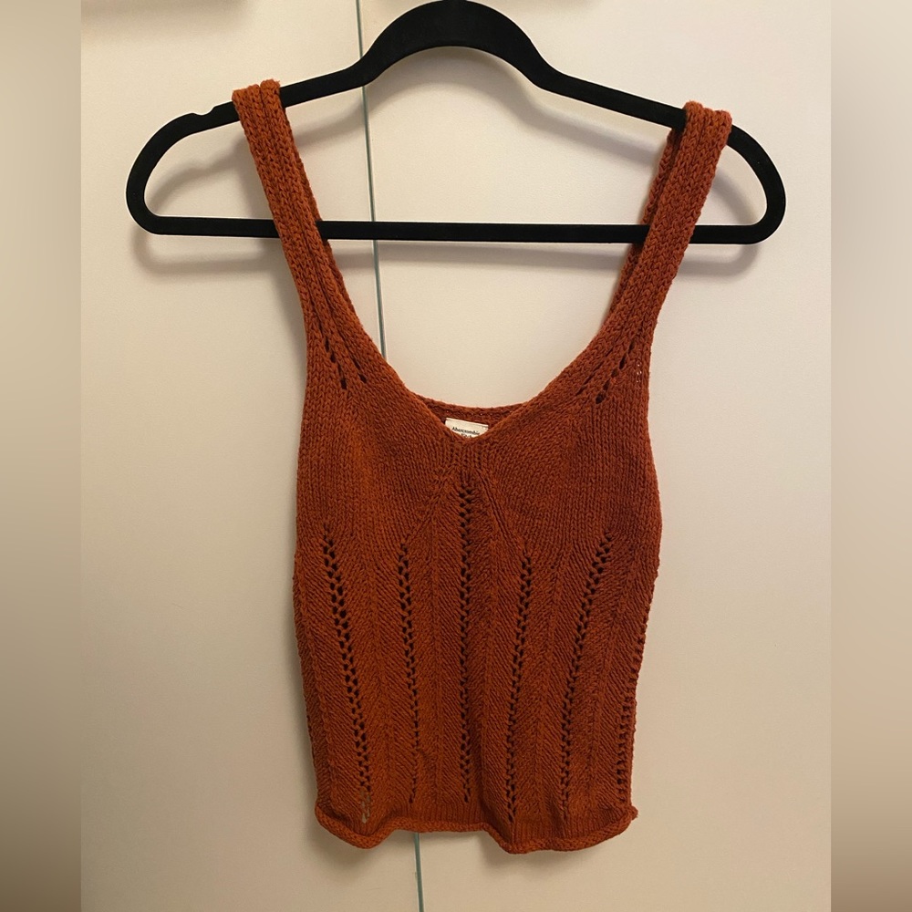 Like new Abercrombie Crochet Tank in Burnt orange